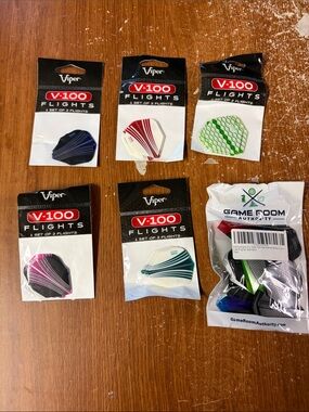 Viper V-100 Dart Flights Assorted Colors (6 Packs)